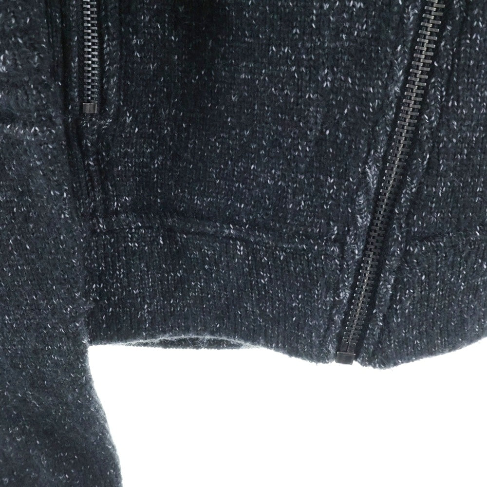 DIESEL(ディーゼル) ライダース デザインニット ジャケット ブラック