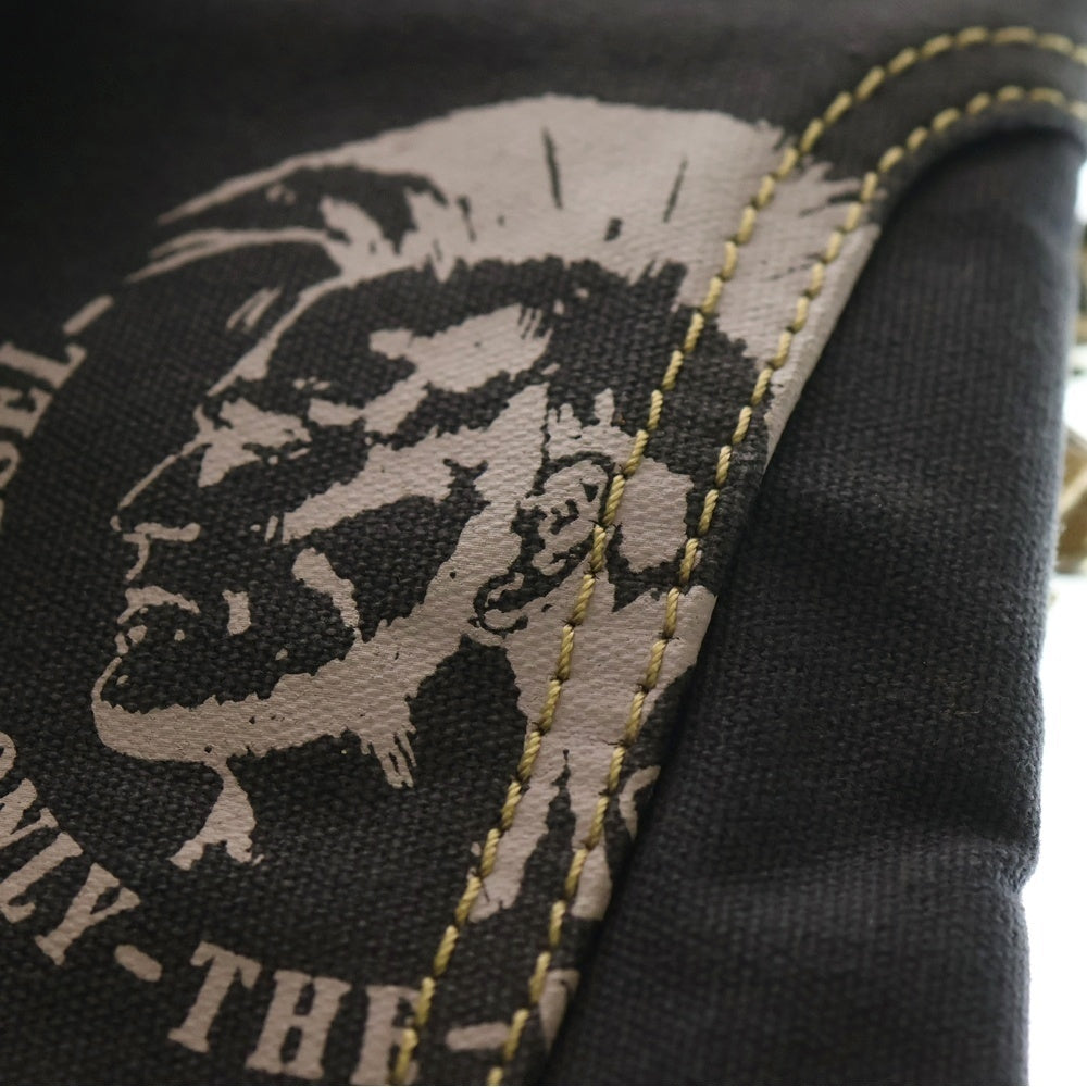 DIESEL(ディーゼル) ロゴプリントキャンバス ショルダートートバッグ ネイビー