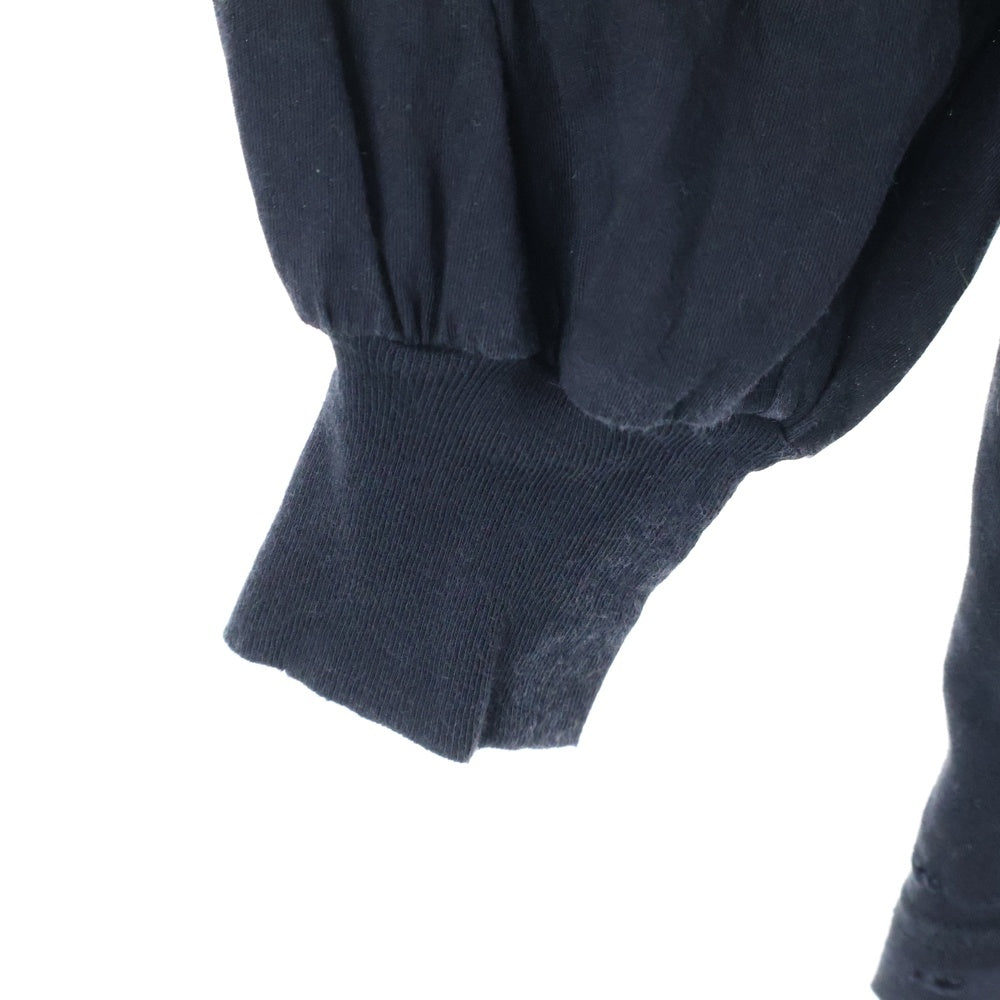 BALENCIAGA(バレンシアガ) 24AW バーニング ユニティロゴ ダメージ加工 長袖Tシャツカットソー ブラック 796917