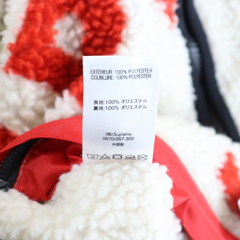 SUPREME(シュプリーム) 18AW Reversible Logo Fleece Jacket リバーシブル フリースジャケット ホワイト