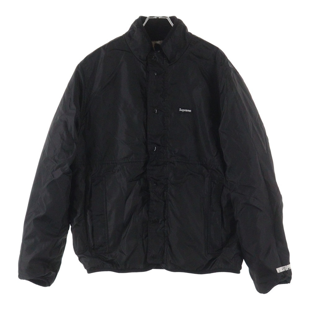 SUPREME(シュプリーム) 18AW Reversible Logo Fleece Jacket リバーシブル フリースジャケット ブラック