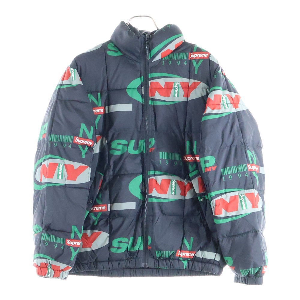 SUPREME(シュプリーム) 18AW NY Reversible Puffy Jacket フォトプリントリバーシブルジャケット ブラック