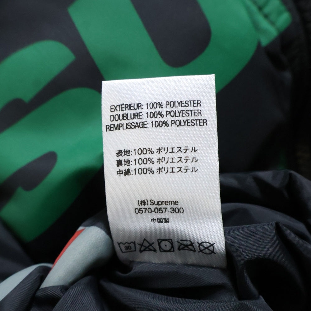SUPREME(シュプリーム) 18AW NY Reversible Puffy Jacket フォトプリントリバーシブルジャケット ブラック
