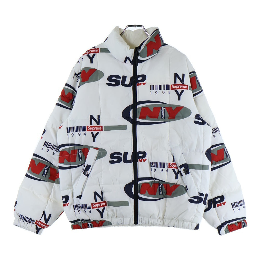 SUPREME(シュプリーム) 18AW NY Reversible Puffy Jacket フォトプリントリバーシブルジャケット ホワイト