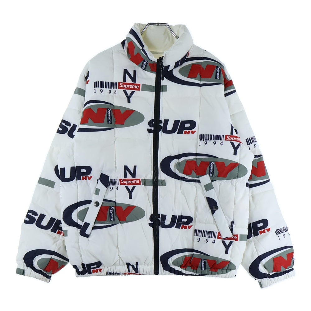SUPREME(シュプリーム) 18AW NY Reversible Puffy Jacket フォトプリントリバーシブルジャケット ホワイト