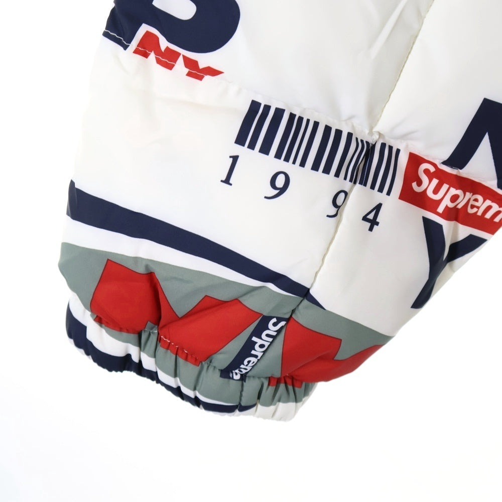 SUPREME(シュプリーム) 18AW NY Reversible Puffy Jacket フォトプリントリバーシブルジャケット ホワイト