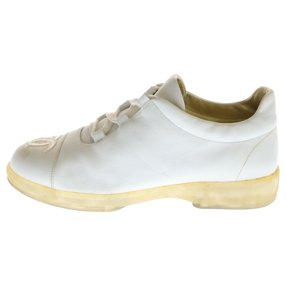 CHANEL(シャネル) ココマーク クリアソール レザー ローカットスニーカー ホワイト レディース A15946X01645