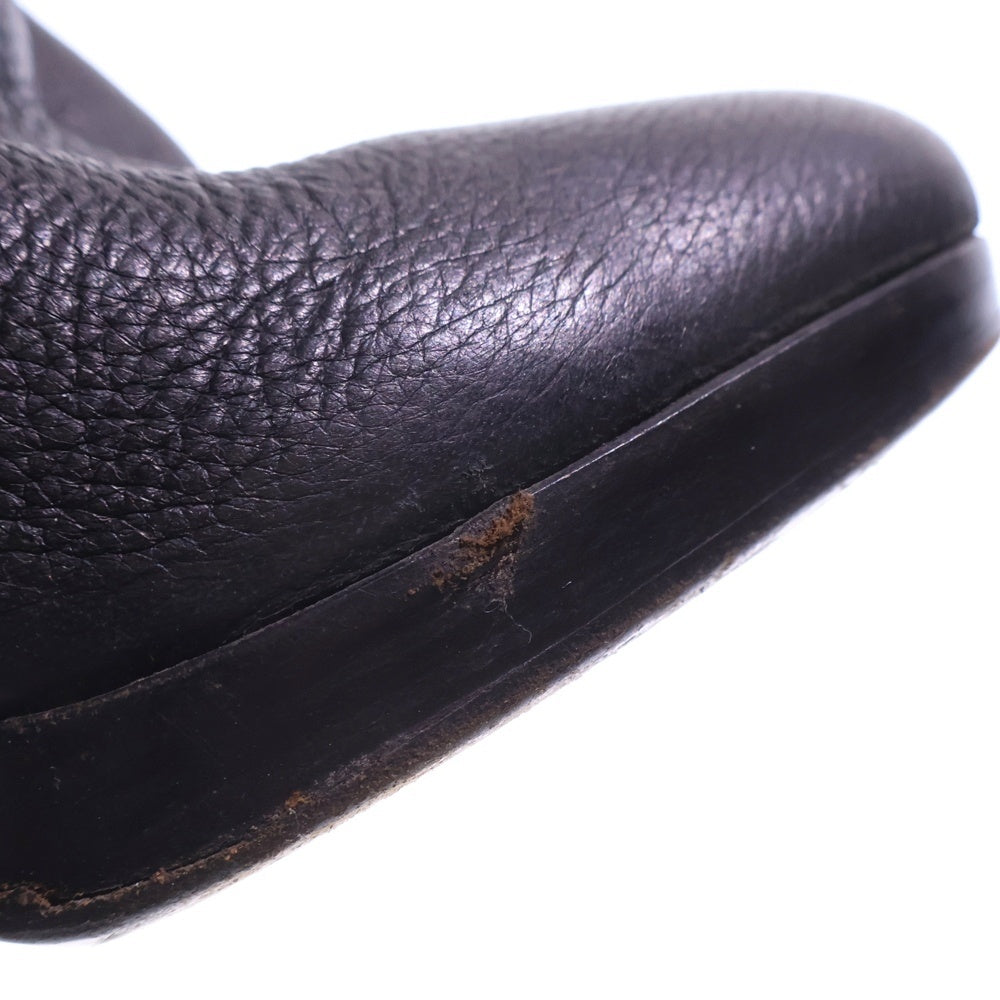 miumiu(ミュウミュウ) サイドジップ レザー ロングブーツ ブラック レディース