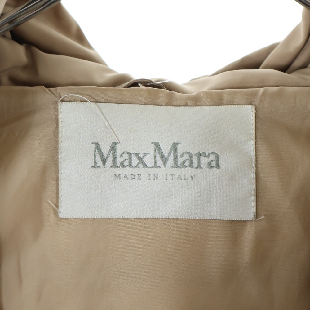 Max Mara(マックスマーラ) キルティング ファーフーデッド コート ベージュ レディース 84940110