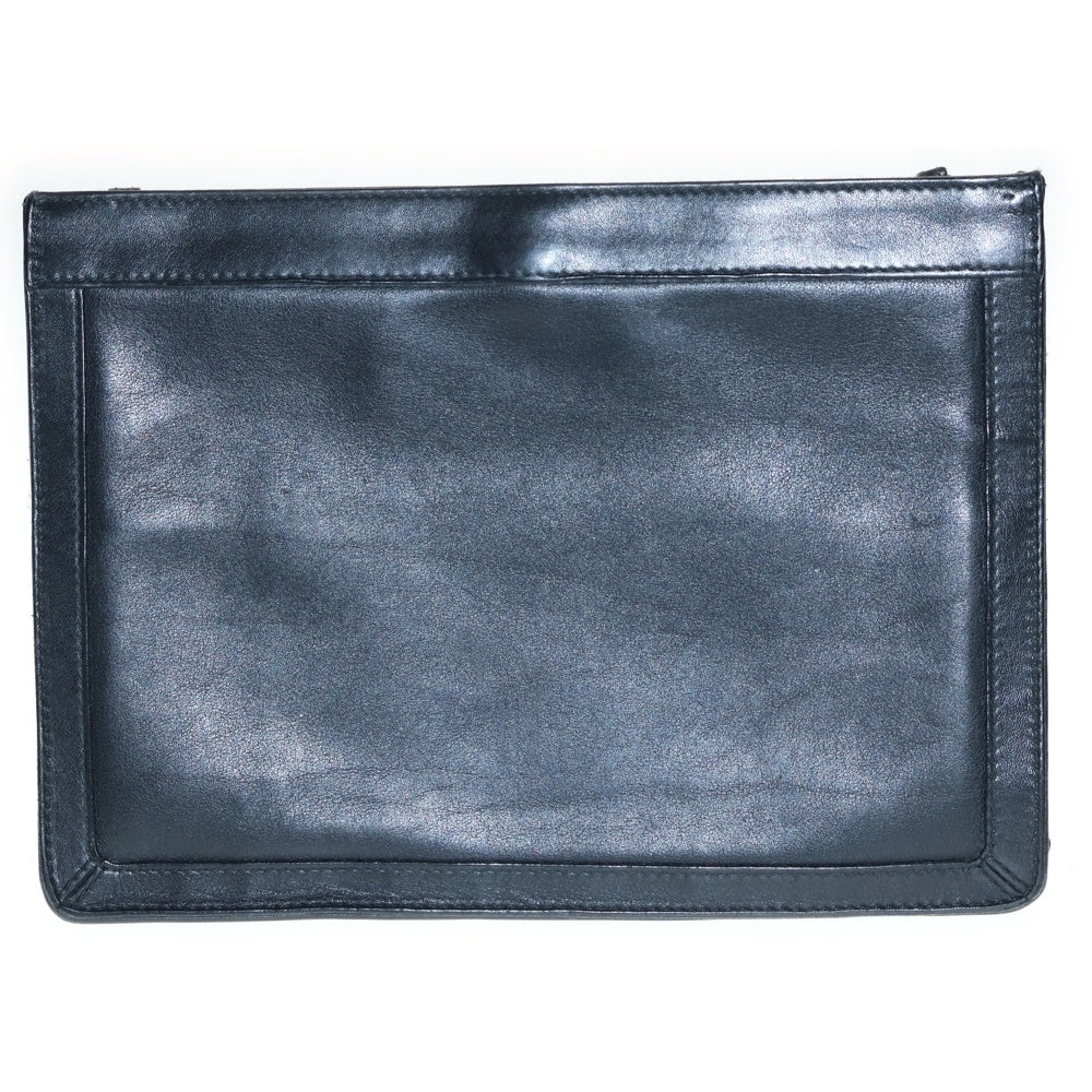 BALENCIAGA(バレンシアガ) ネイビー ポシェット レザー ショルダーバッグ ブラック 339937