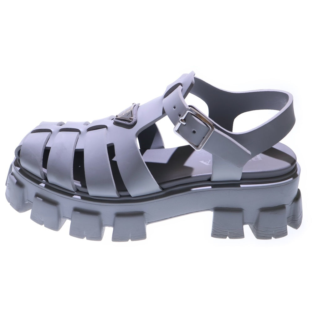 PRADA(プラダ) トライアングルロゴ モノリス ラバーサンダル グレー