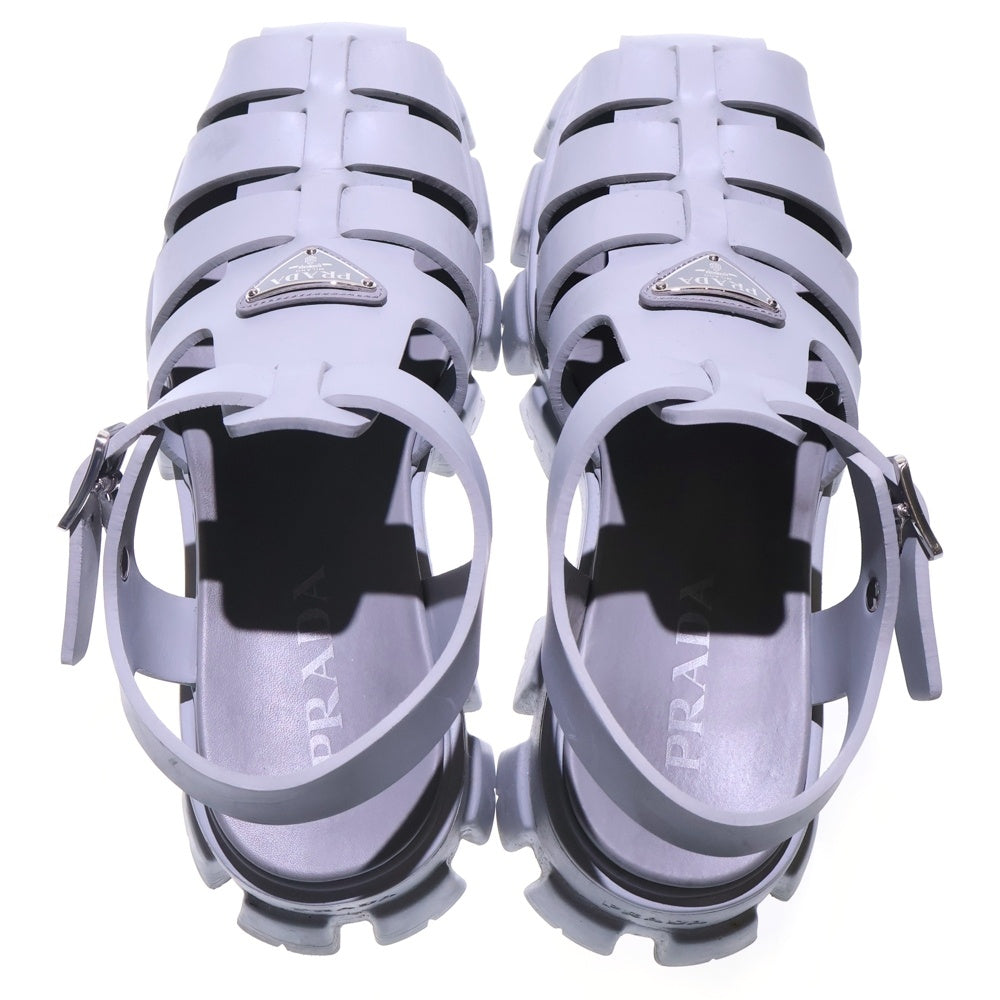 PRADA(プラダ) トライアングルロゴ モノリス ラバーサンダル グレー