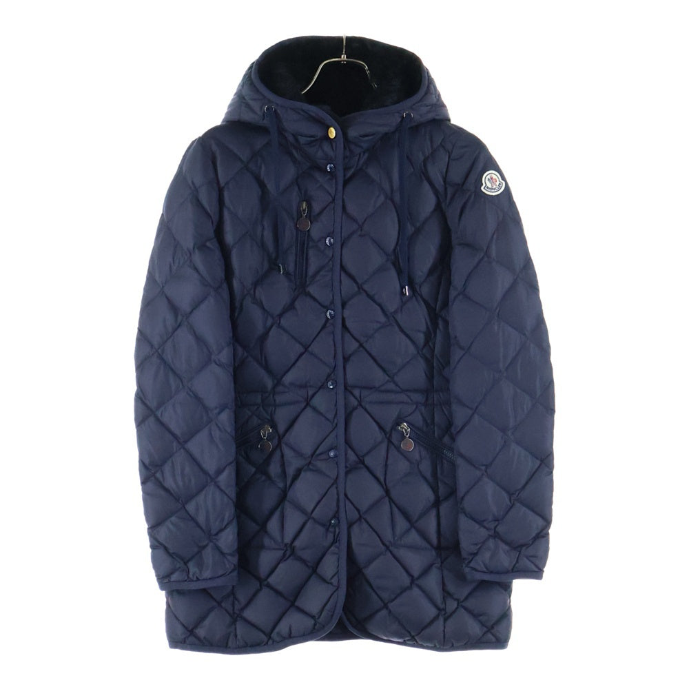 MONCLER(モンクレール) RONCE ロンス ファー付き キルティング ナイロンジップアップ ダウン ジャケット ネイビー 120934936015 68065