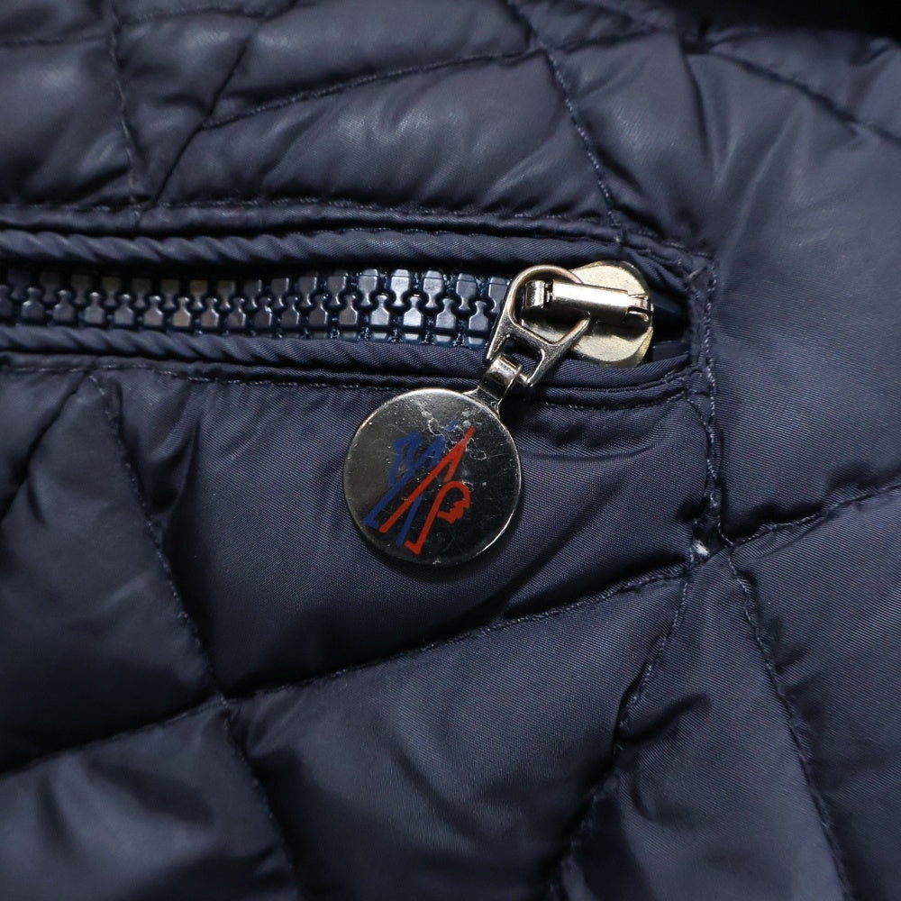 MONCLER(モンクレール) RONCE ロンス ファー付き キルティング ナイロンジップアップ ダウン ジャケット ネイビー 120934936015 68065