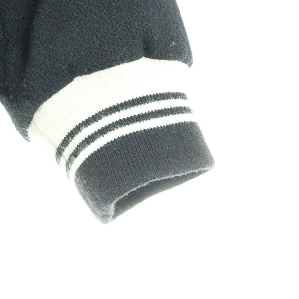 HUMAN MADE(ヒューマンメイド) ×Girls Don't Cry ガールズドントクライ フロント刺繍 ロゴパッチ バーシティジャケット スタジャン ブラック XX26JK010