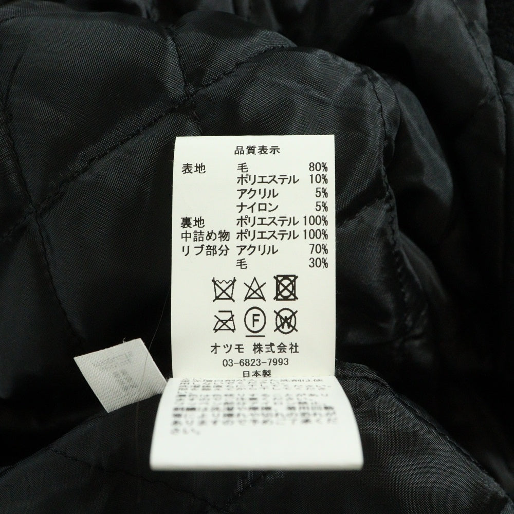 HUMAN MADE(ヒューマンメイド) ×Girls Don't Cry ガールズドントクライ フロント刺繍 ロゴパッチ バーシティジャケット スタジャン ブラック XX26JK010