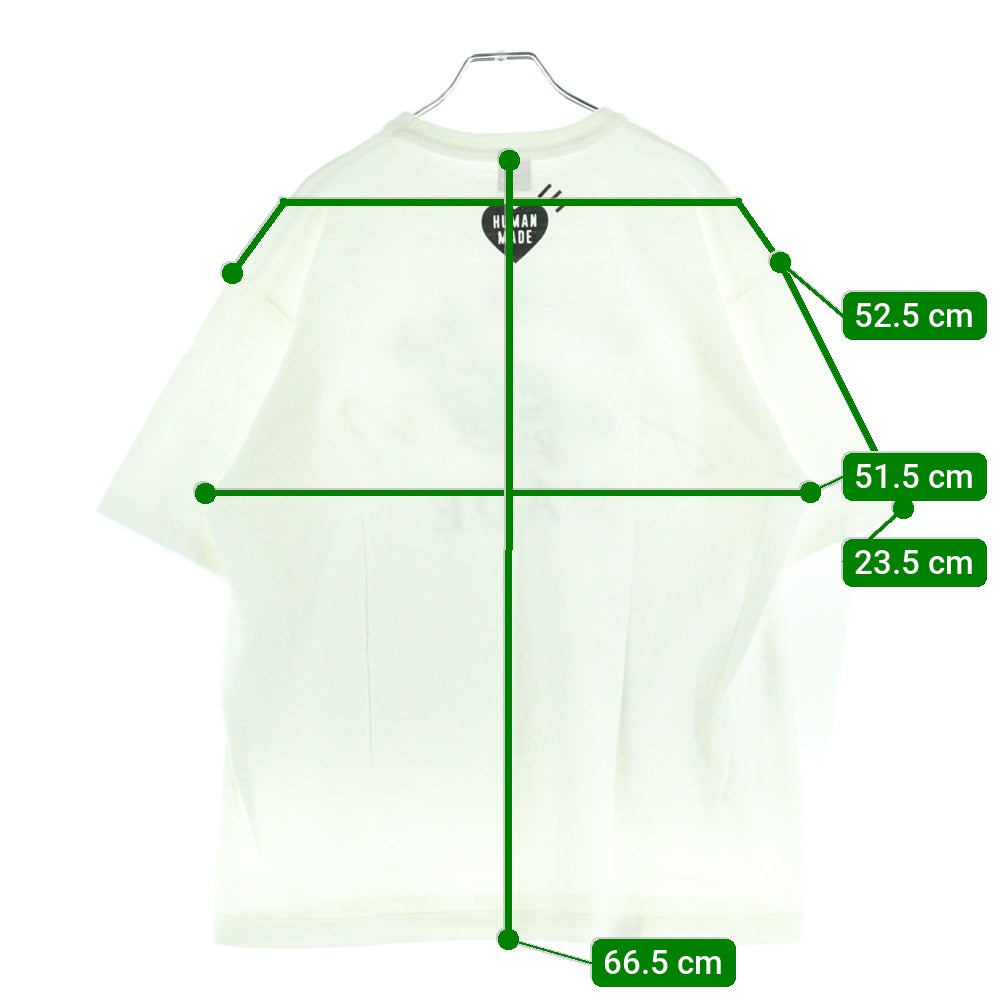 HUMAN MADE(ヒューマンメイド) 24SS GRAPHIC T-SHIRT ドラゴンプリント クルーネック半袖Tシャツ カットソー ホワイト HM27TE001