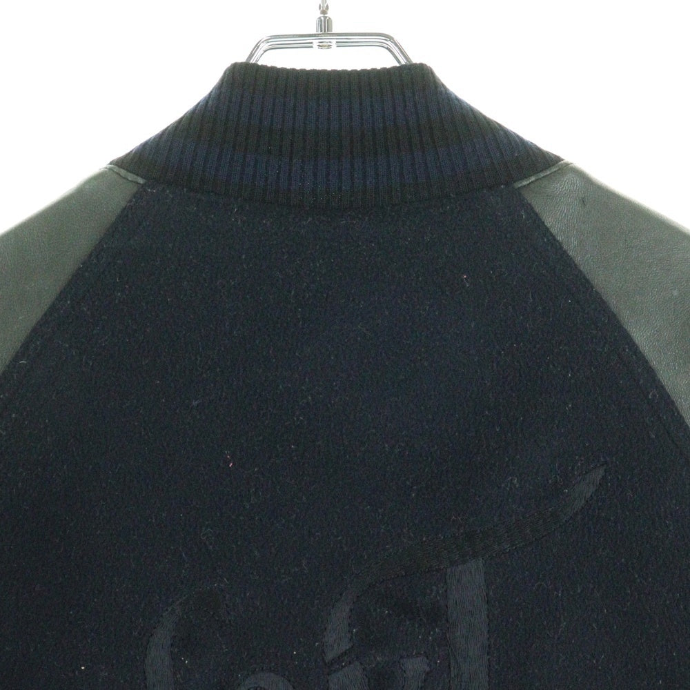 UNITED ARROWS(ユナイテッドアローズ) Liquor,woman&tears リカー ウーマン&ティアーズ アームレザーラグランジャケット ブルゾン ネイビー