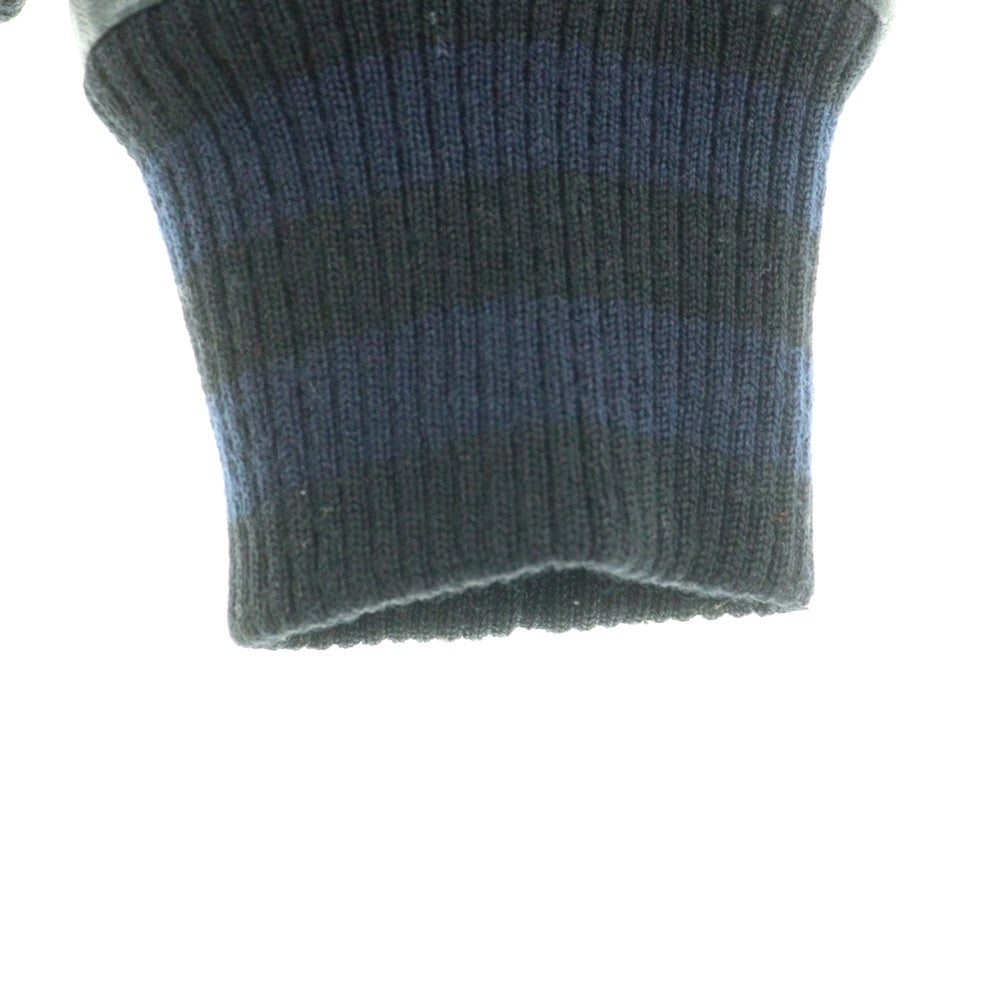 UNITED ARROWS(ユナイテッドアローズ) Liquor,woman&tears リカー ウーマン&ティアーズ アームレザーラグランジャケット ブルゾン ネイビー