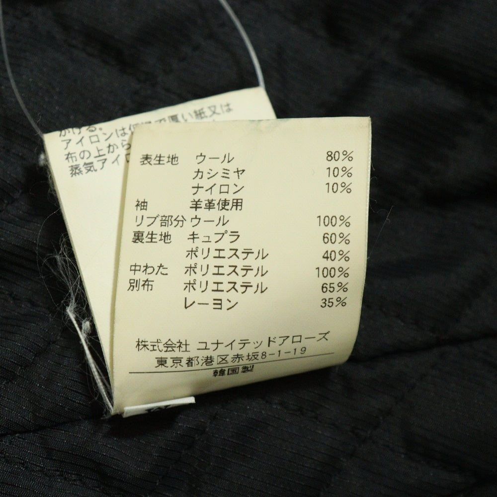 UNITED ARROWS(ユナイテッドアローズ) Liquor,woman&tears リカー ウーマン&ティアーズ アームレザーラグランジャケット ブルゾン ネイビー