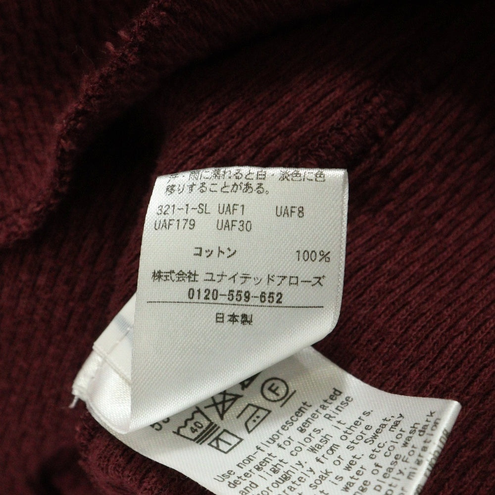 UNITED ARROWS & SONS(ユナイテッドアローズ アンド サンズ) AROUSAL THERMAL 5512-274-0613 サーマル長袖Tシャツ レッド