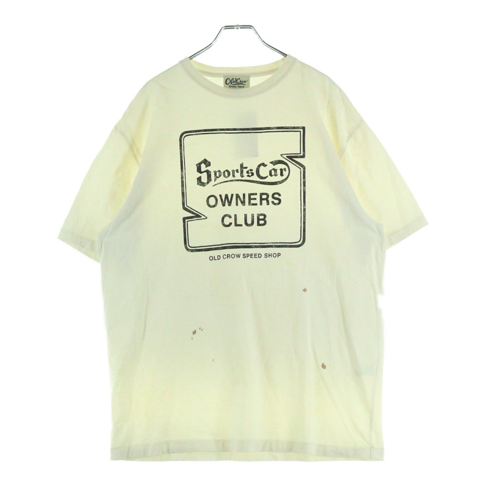 GLAD HAND(グラッドハンド) OLD CROW プリント半袖Tシャツ カットソー ホワイト