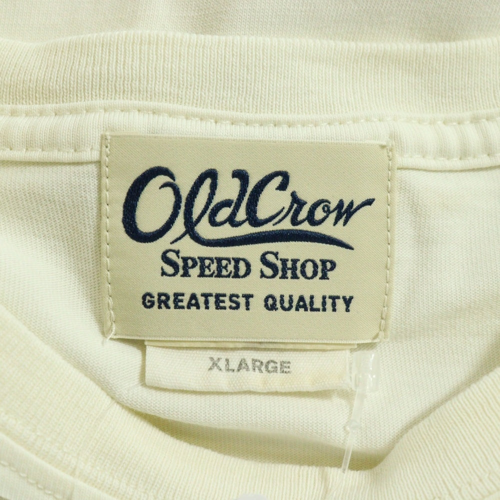 GLAD HAND(グラッドハンド) OLD CROW プリント半袖Tシャツ カットソー ホワイト
