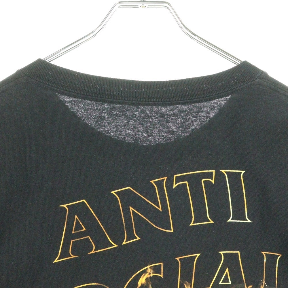 ANTI SOCIAL SOCIAL CLUB(アンチソーシャルソーシャルクラブ) ファイアパターンロゴ半袖Tシャツ カットソー ブラック