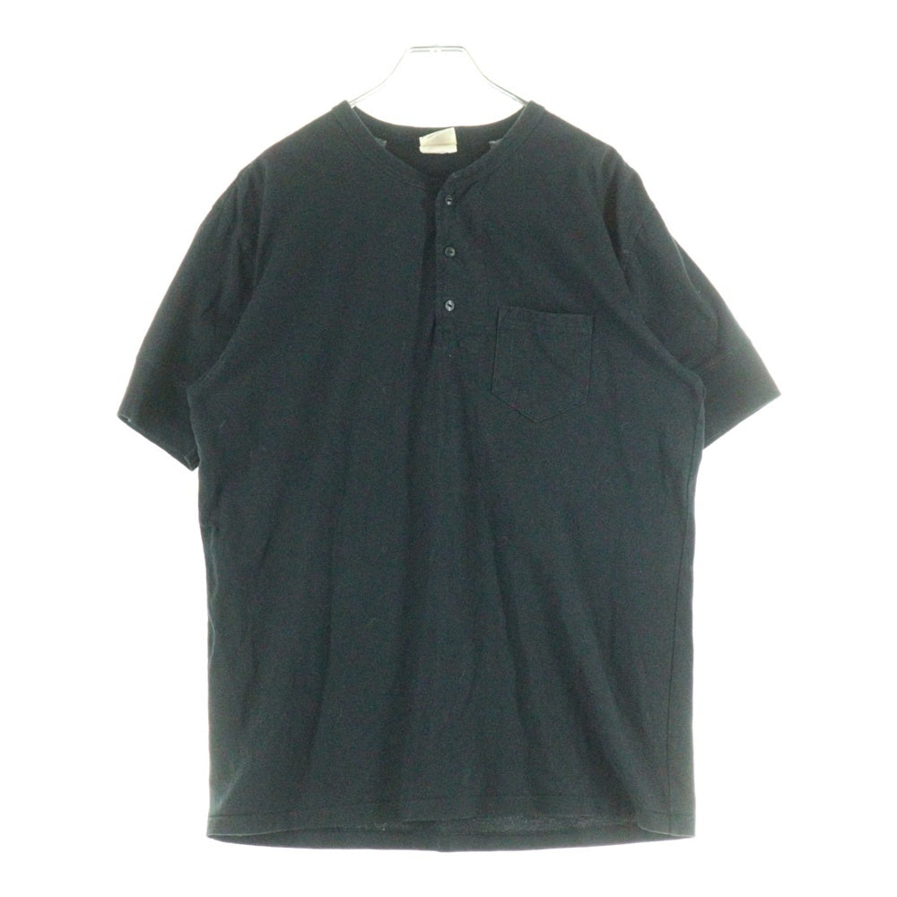 GLAD HAND(グラッドハンド) ヘンリーネック半袖Tシャツ カットソー ブラック