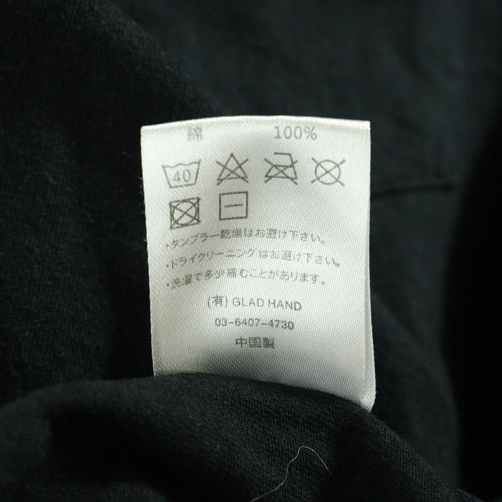 GLAD HAND(グラッドハンド) ヘンリーネック半袖Tシャツ カットソー ブラック