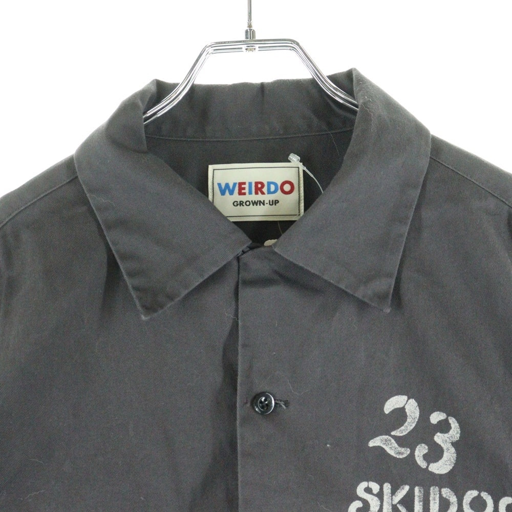 weirdo(ウィアード) オープンカラー 長袖サファリジャケット グレー
