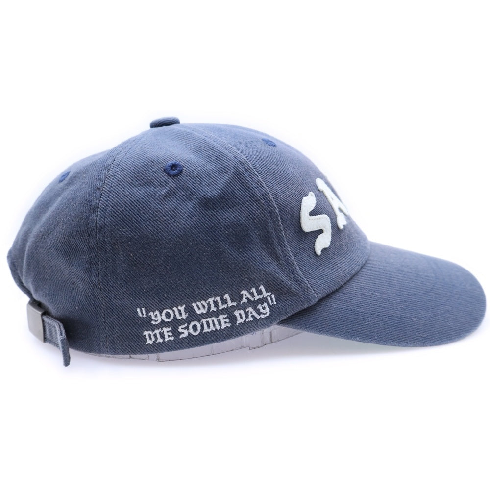 SAINT MICHAEL(セントマイケル) 6PANEL CAP ロゴ刺繍ベースボールキャップ ネイビー SM-HR8-0000-080