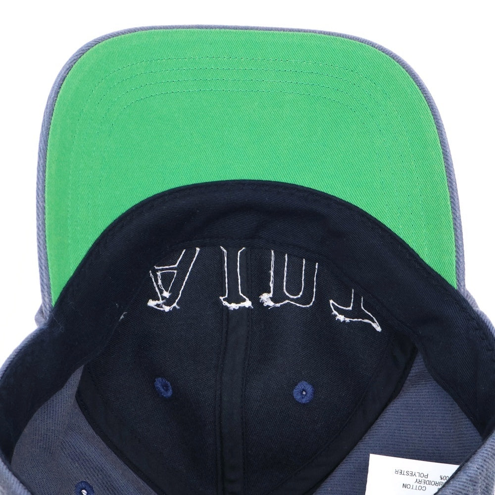 SAINT MICHAEL(セントマイケル) 6PANEL CAP ロゴ刺繍ベースボールキャップ ネイビー SM-HR8-0000-080