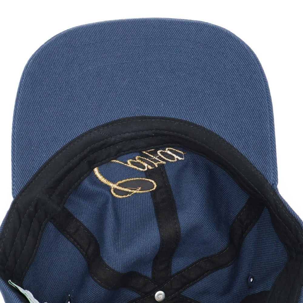 CASABLANCA(カサブランカ) ロゴ刺繍 6パネルベースボールキャップ 帽子 ネイビー AF22-HAT-002