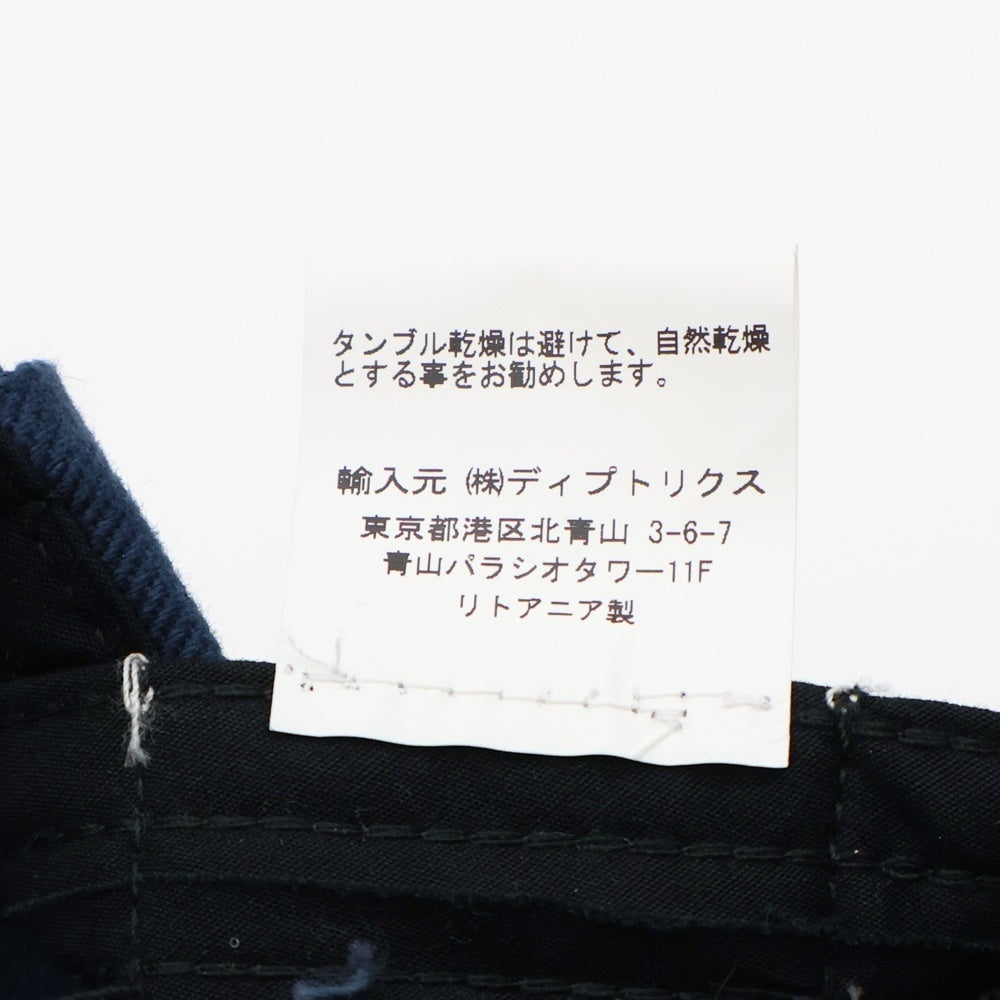 CASABLANCA(カサブランカ) ロゴ刺繍 6パネルベースボールキャップ 帽子 ネイビー AF22-HAT-002