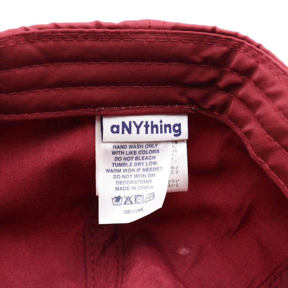 NO BRAND(ノーブランド) aNYthing エニシング ナイロンベースボールキャップ レッド