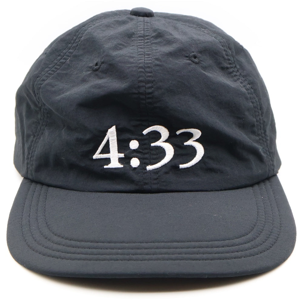 NO BRAND(ノーブランド) garbage ガーベッジ 4:33 ロゴ刺繍ナイロンベースボールキャップ ブラック