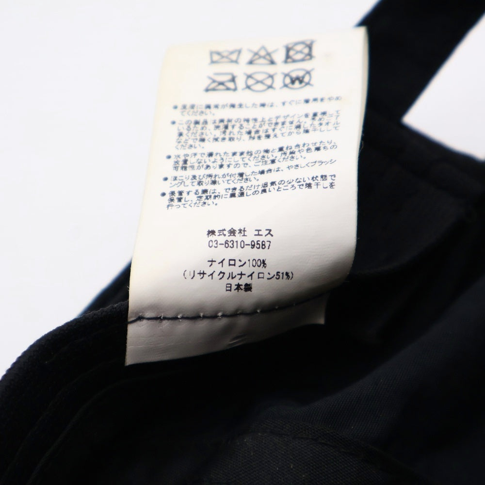 NO BRAND(ノーブランド) garbage ガーベッジ 4:33 ロゴ刺繍ナイロンベースボールキャップ ブラック