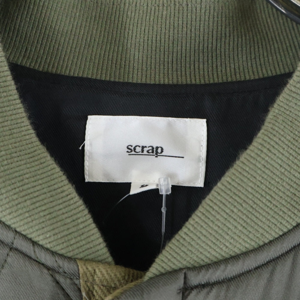 NO BRAND(ノーブランド) scrap スクラップ キルティング ボンバージャケット カーキ 23AW-2black