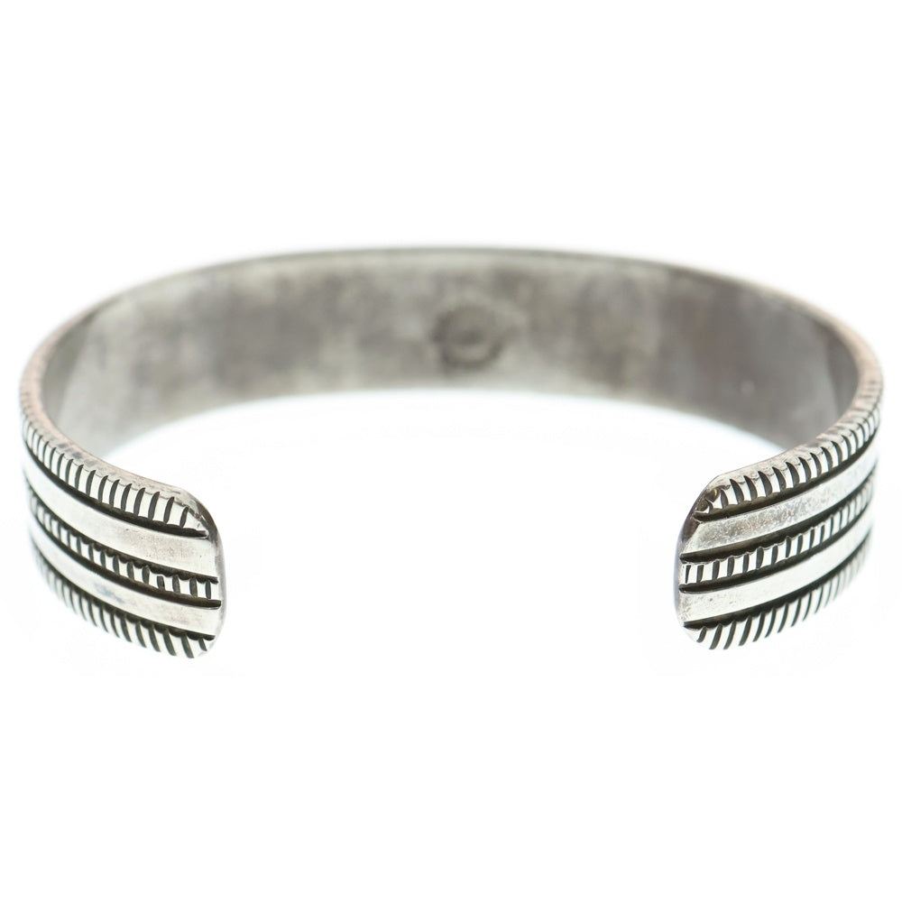 Bruce Morgan(ブルースモーガン) 14K ナバホ族 バングル スタンプワーク ブレスレット インディアンジュエリー シルバー