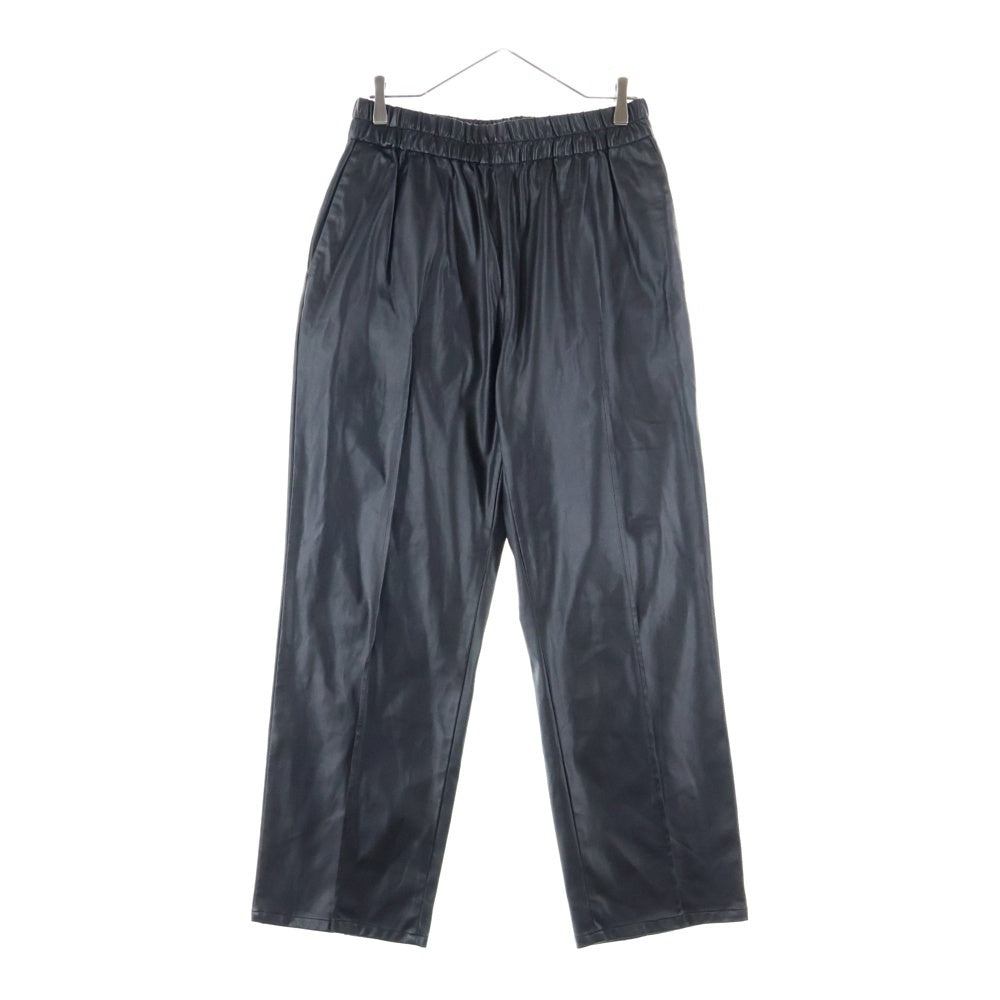 NO BRAND(ノーブランド) semoh セモー フェイクレザー イージーパンツ ブラック 22-8-08