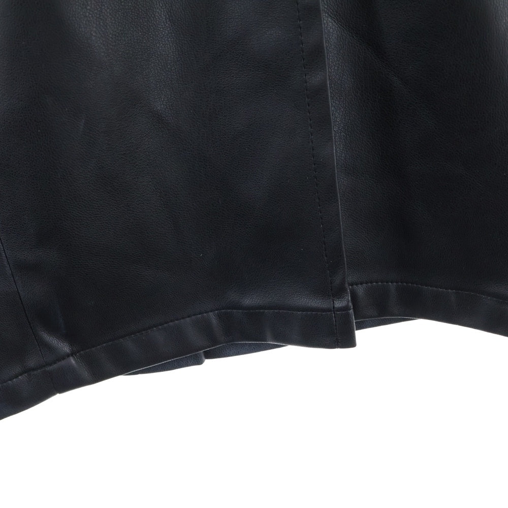 NO BRAND(ノーブランド) semoh セモー フェイクレザー イージーパンツ ブラック 22-8-08