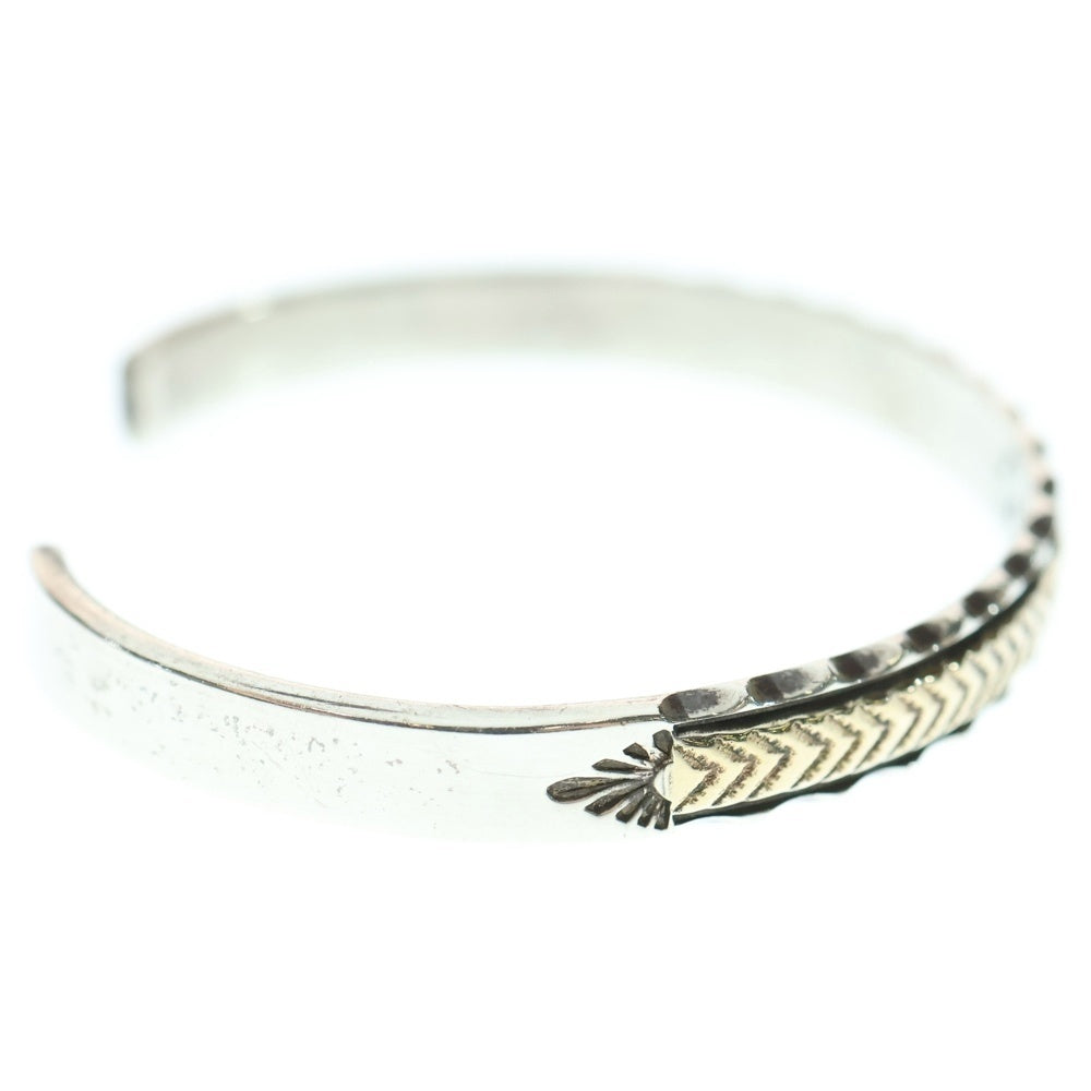 Bruce Morgan(ブルースモーガン) 14K ナバホ族 バングル スタンプワーク ブレスレット インディアンジュエリー シルバー