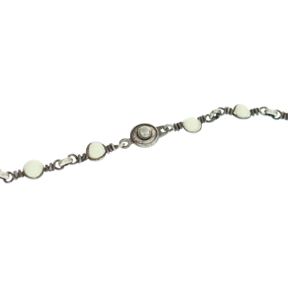 NO BRAND(ノーブランド) VISCERAL Melt Glass Rosario Necklace ヴィセラル ロザリオチェーンネックレス ホワイト