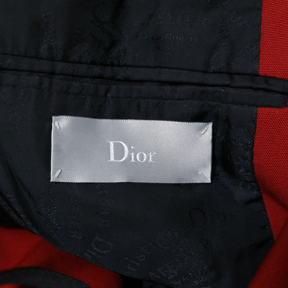 DIOR(ディオール) アトリエラベル モヘア混 ダブルブレスド テーラード ジャケット レッド 833C230Q4286