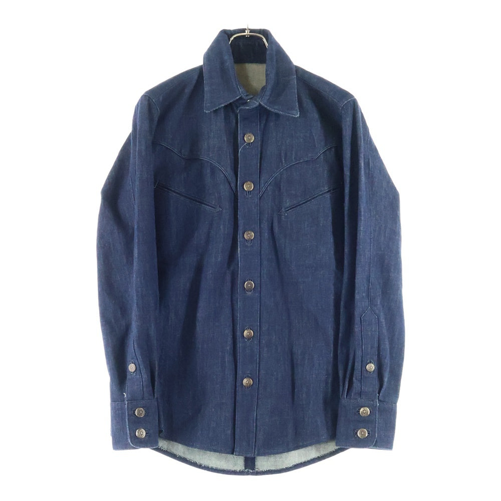 CHROME HEARTS(クロムハーツ) OLD オールド ホースシュー ボタン バック フレアニー ウエスタン デニム シャツジャケット インディゴ