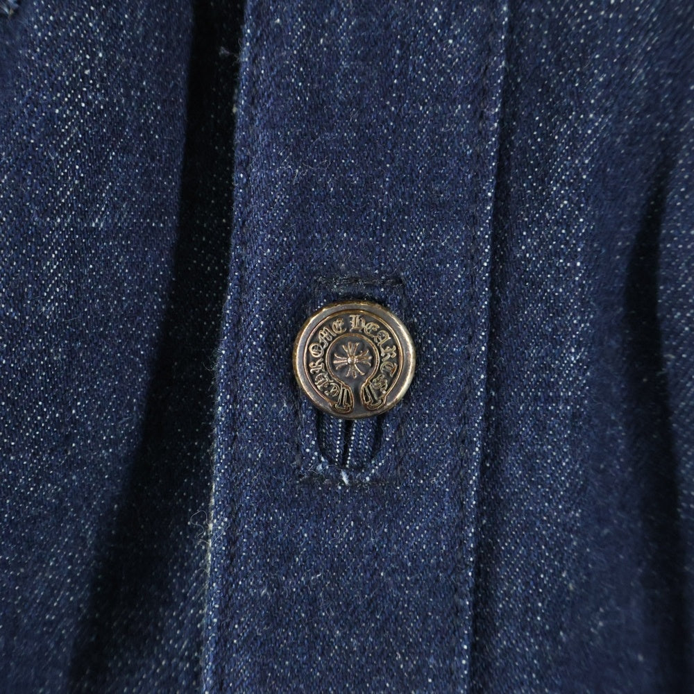 CHROME HEARTS(クロムハーツ) OLD オールド ホースシュー ボタン バック フレアニー ウエスタン デニム シャツジャケット インディゴ