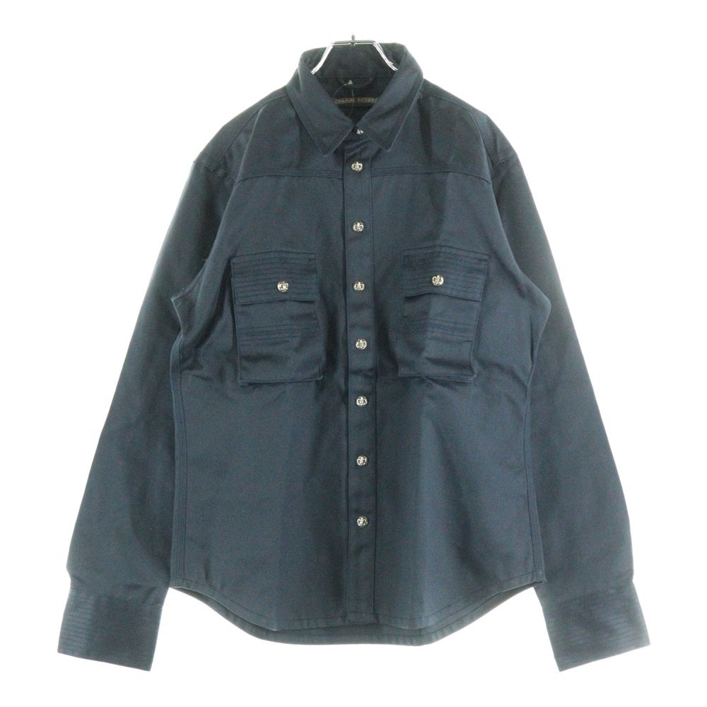 CHROME HEARTS(クロムハーツ) BSフレアボタン ミリタリー シャツジャケット ネイビー