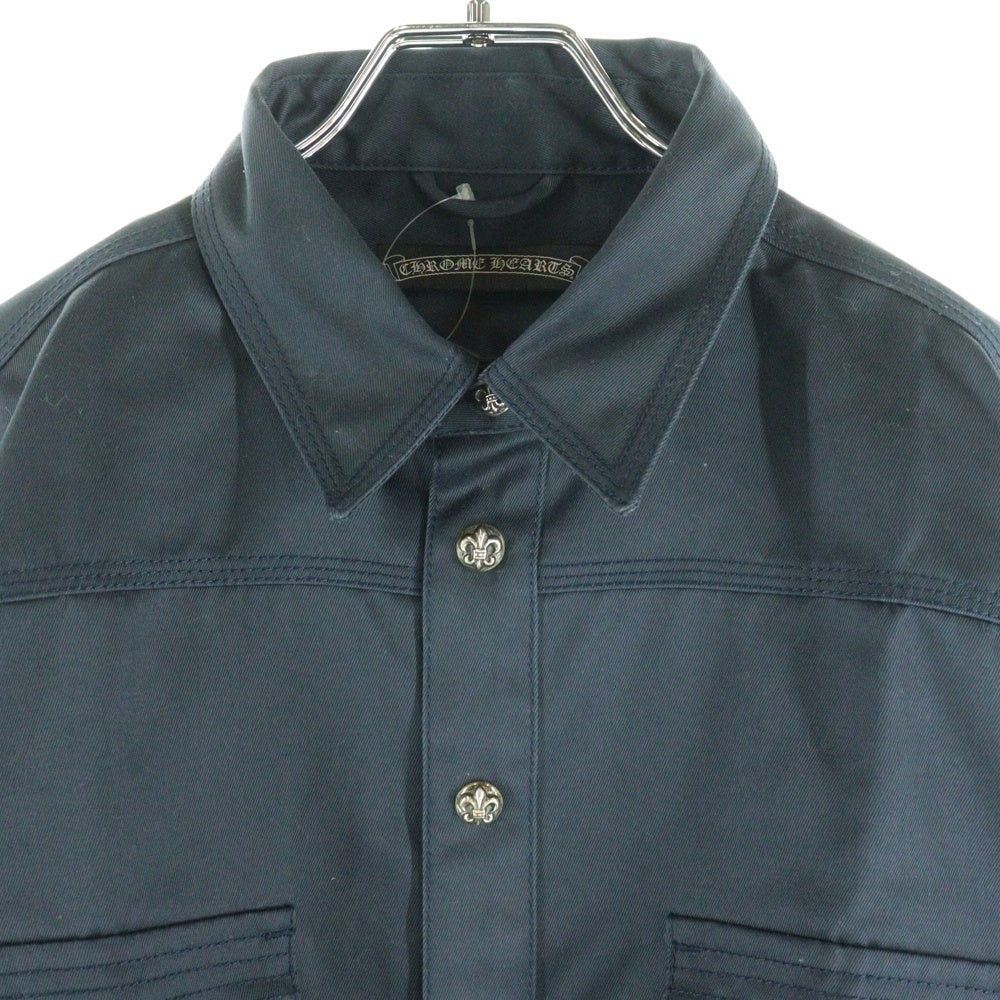CHROME HEARTS(クロムハーツ) BSフレアボタン ミリタリー シャツジャケット ネイビー