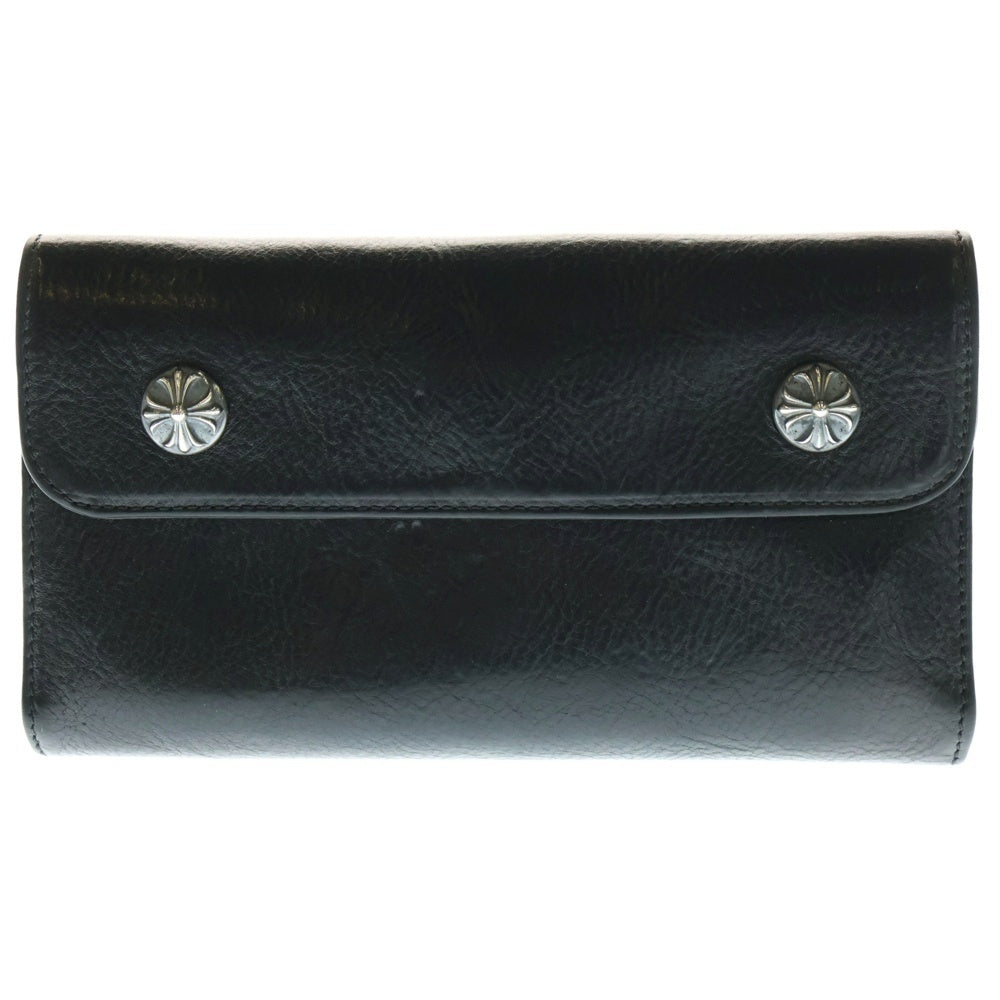CHROME HEARTS(クロムハーツ) WAVE ウェーブ レザーウォレット 財布 ブラック BCA374